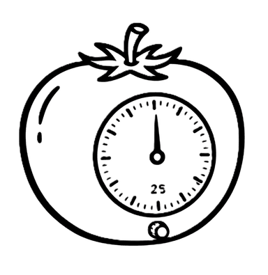 Pomodoro timer illustration